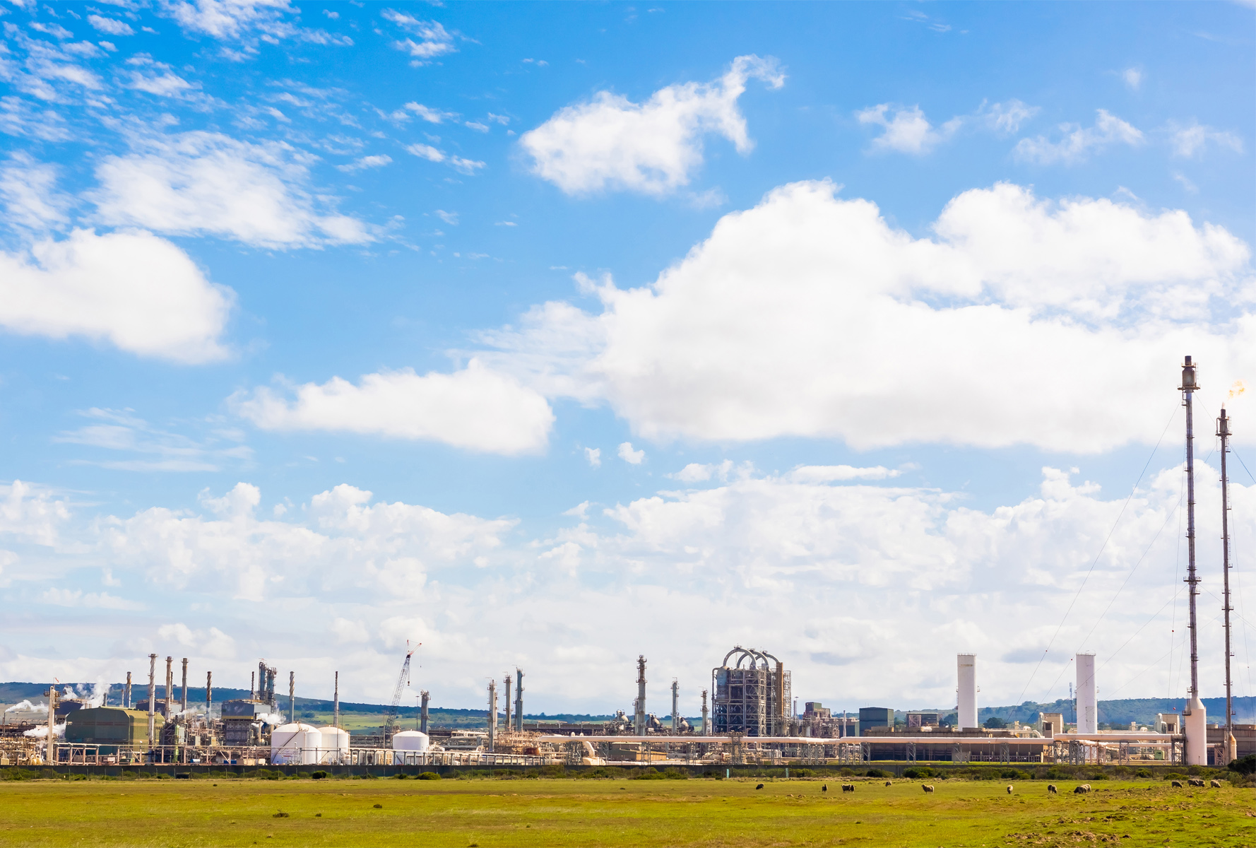 Instalación industrial al aire libre